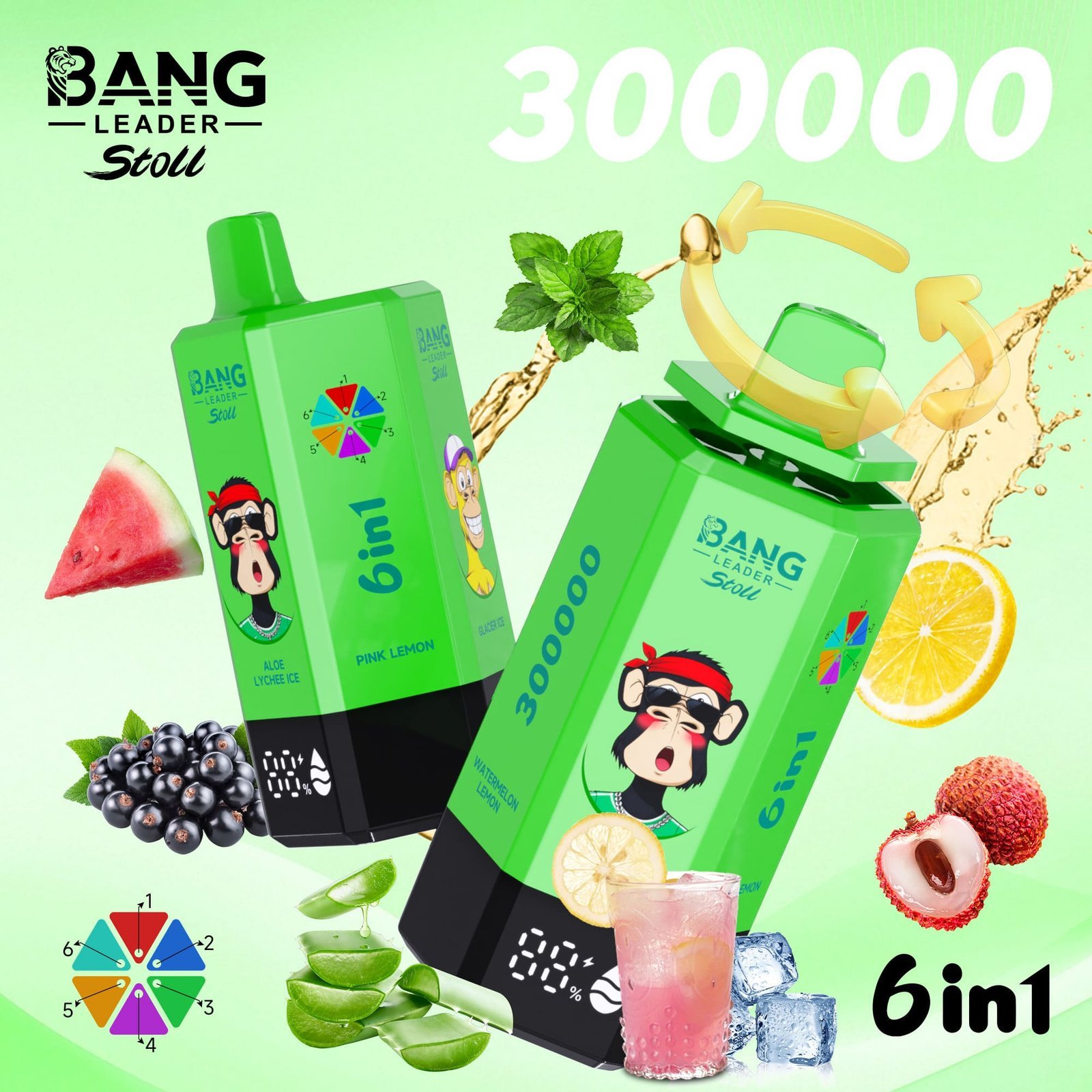 Bang Leader Stoll 300K Puffs｜6つの味を巡る300000パフモデル - 画像 (2)