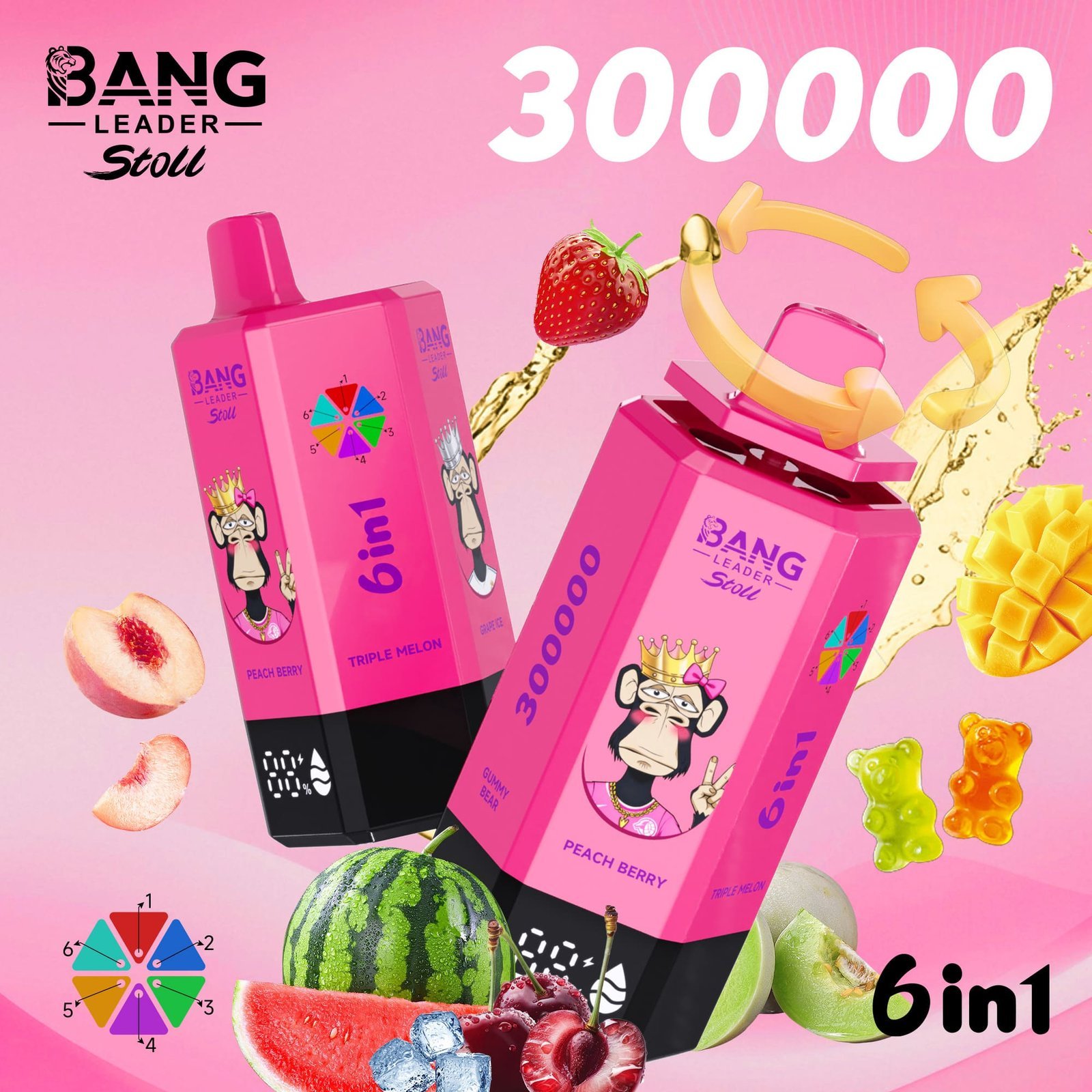 Bang Leader Stoll 300K Puffs｜6つの味を巡る300000パフモデル - 画像 (6)