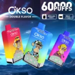 OKSO Double Flavor 60000｜使い捨てVAPE 60,000回吸引 2in1 ダブルフレーバー 大容量50mL Type-C充電 - 画像 (2)