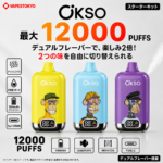 OKSO Digital Box 12000｜LEDスクリーン搭載・28フレーバー対応 充電式VAPE 12000パフ