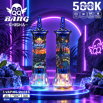 QQ Bang Shisha 500000 Puffs|ECO/通常/パルス3モードとAuraライトを備えたシーシャ型一次性電子タバコ - 画像 (8)